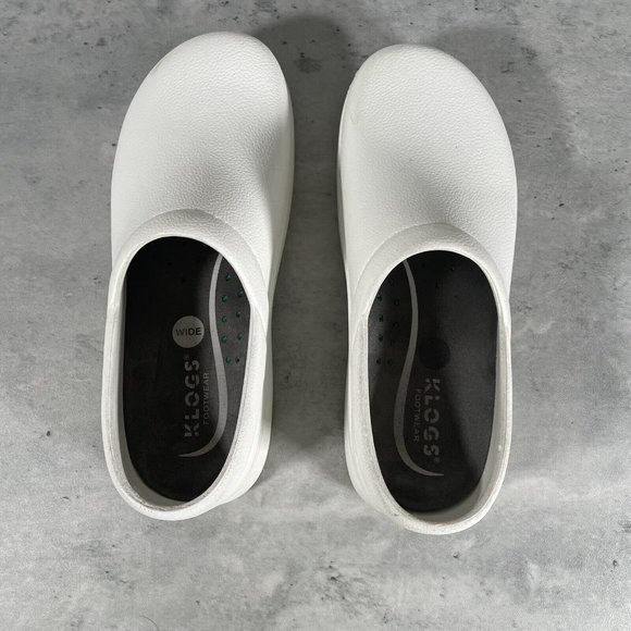 Klogs Footwear Womens Boca Clogs Slip Resistant White Slip-On Shoes Size‎ 9 Wide - Picture 3 of 7